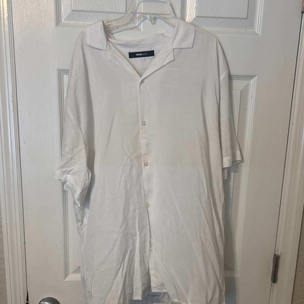 Fashion Nova White Casual Button Down Shirt